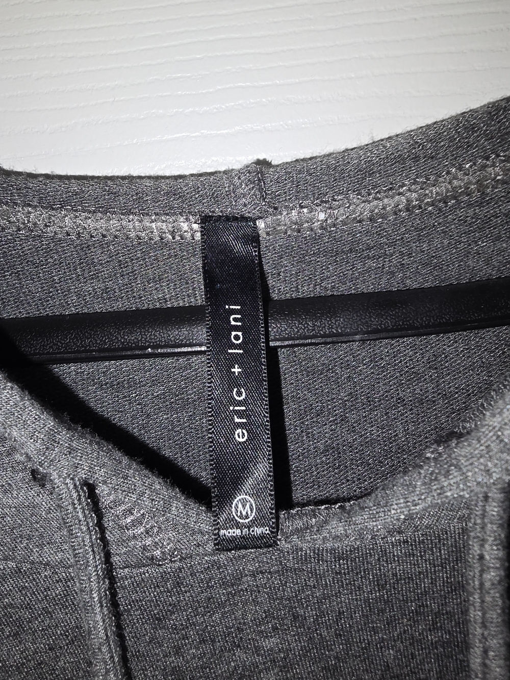 Gray Hooded Sweatshirt Dress Tunic with Lace Accents - Picture 7 of 10